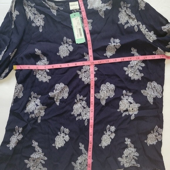 Kayleigh Blue Navy Women Long Sleeve Blouse Top Size Large - Picture 5 of 7